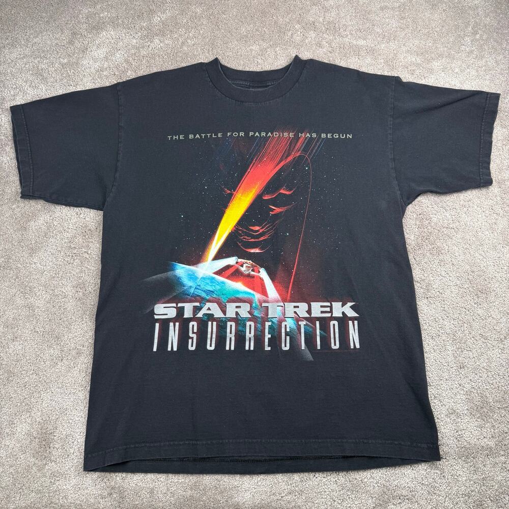 Star Trek Insurrection Vintage 1998 Movie Promo T Shirt Size XL Giant Tag Sci Fi